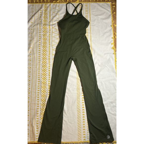 Bombshell Sportswear Bunny Bodysuit S NWT Green Women's Exercise Activewear Gym - Picture 1 of 8